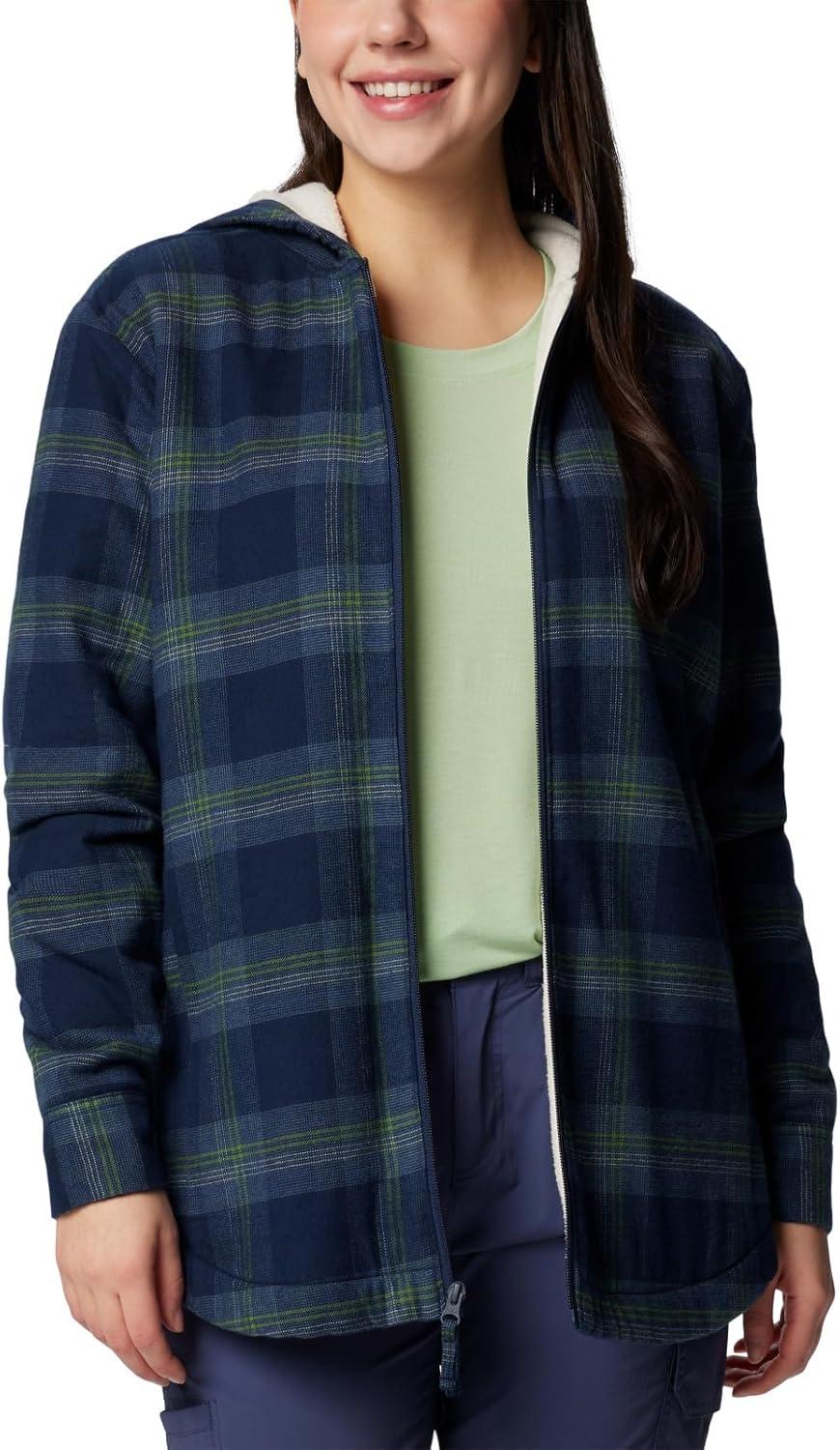 imageColumbia Womens Holly Hideaway Warm Lined FlannelCollegiate Navy Buffalo Tartan