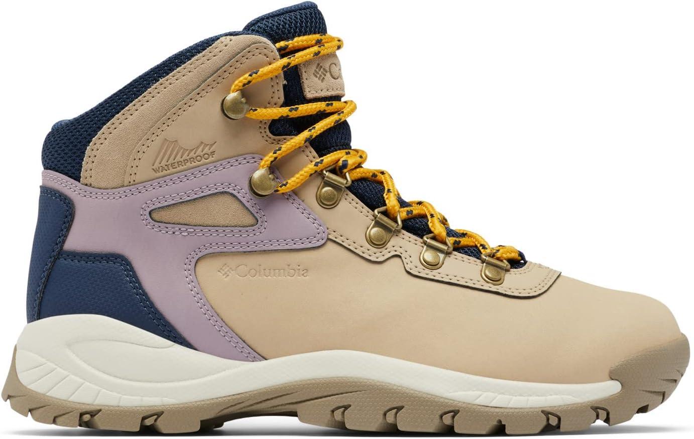 imageColumbia Womens Newton Ridge Plus Waterproof Amped Hiking BootAncient FossilShale Mauve