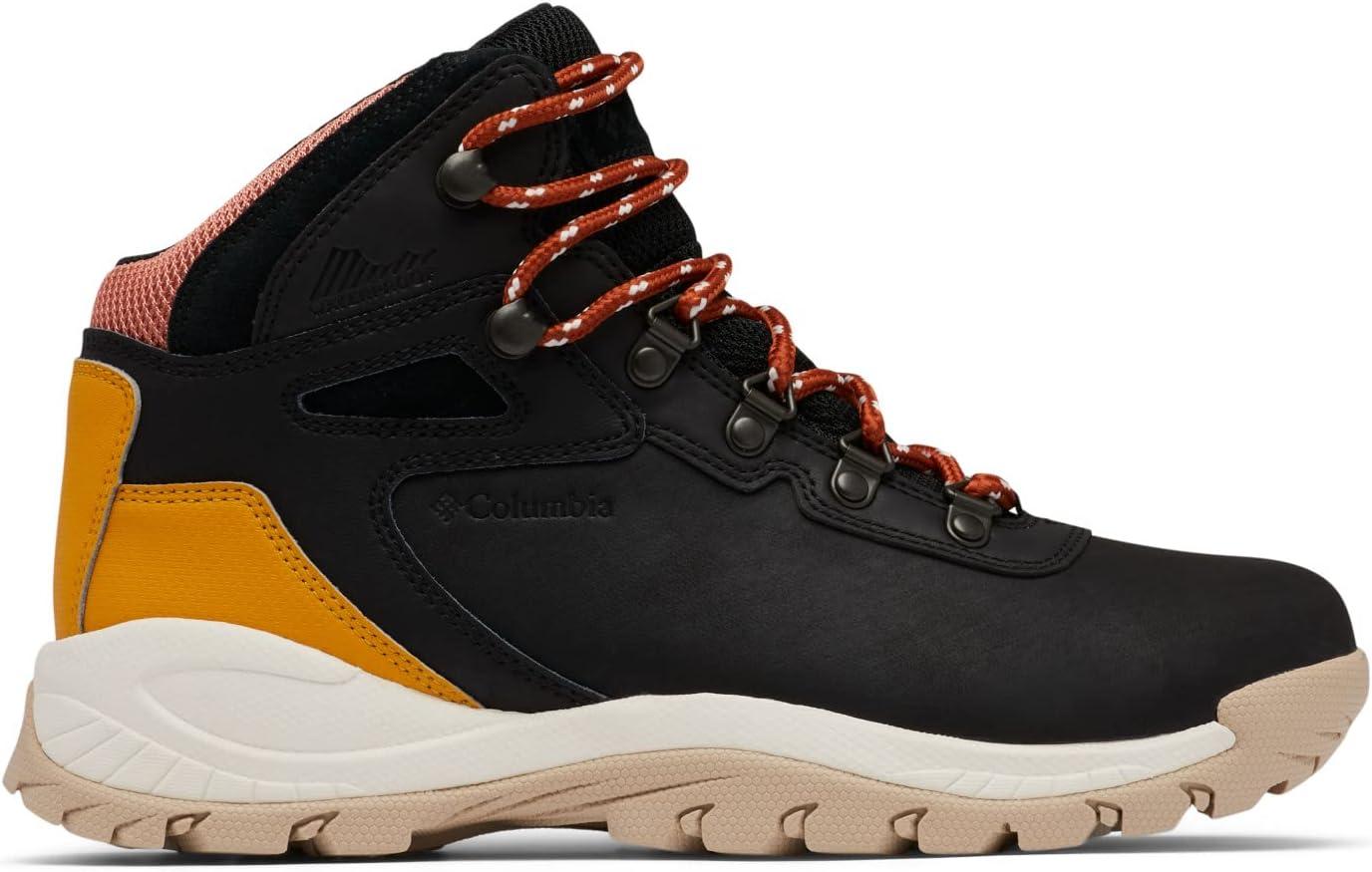 imageColumbia Womens Newton Ridge Plus Waterproof Amped Hiking BootBlackGolden Yellow