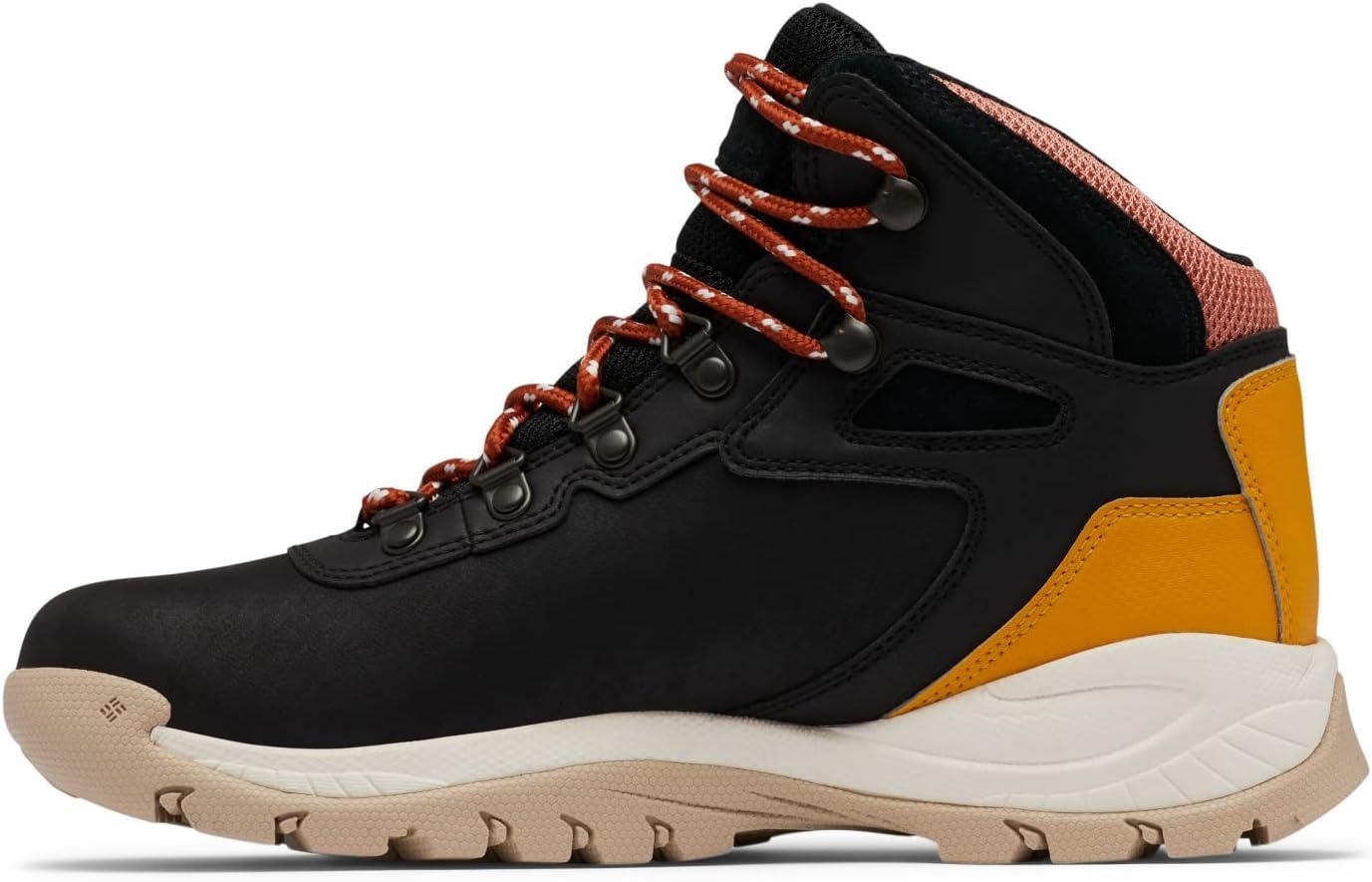 imageColumbia Womens Newton Ridge Plus Waterproof Amped Hiking BootBlackGolden Yellow