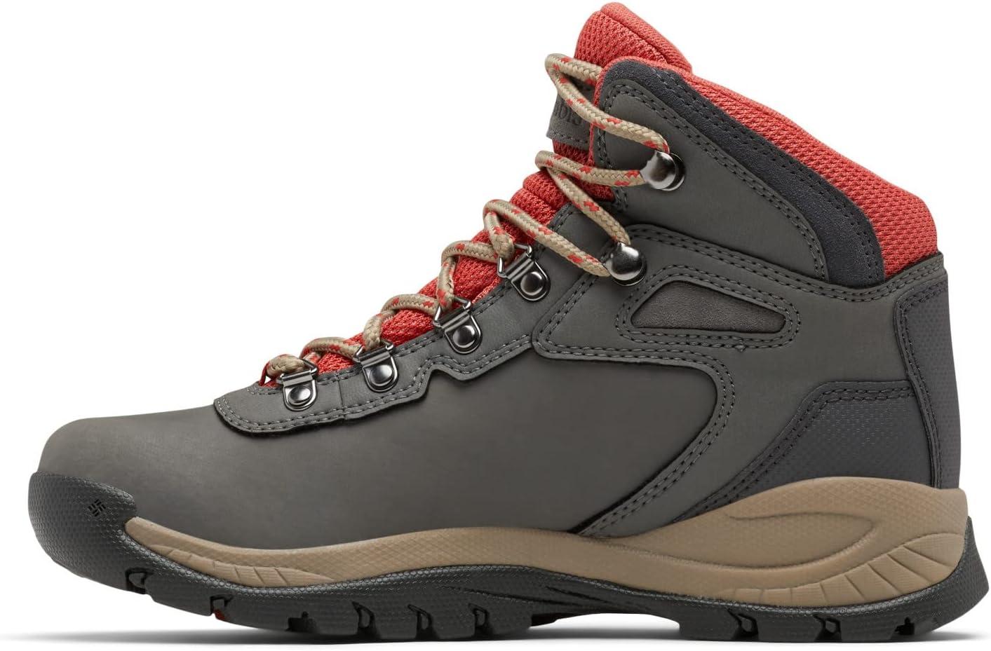 imageColumbia Womens Newton Ridge Plus Waterproof Amped Hiking BootCharcoalScorched Coral