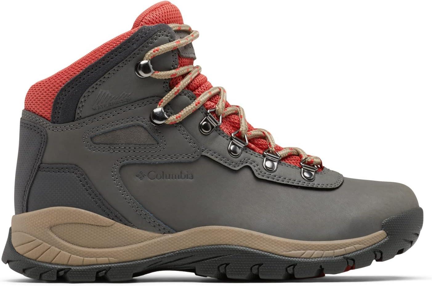 imageColumbia Womens Newton Ridge Plus Waterproof Amped Hiking BootCharcoalScorched Coral