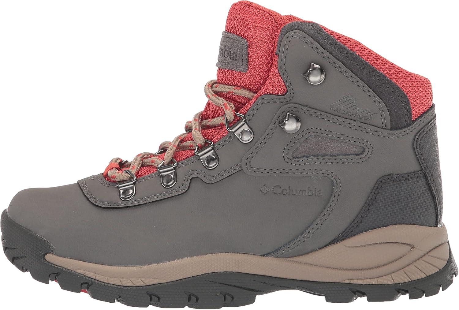 imageColumbia Womens Newton Ridge Plus Waterproof Amped Hiking BootCharcoalScorched Coral