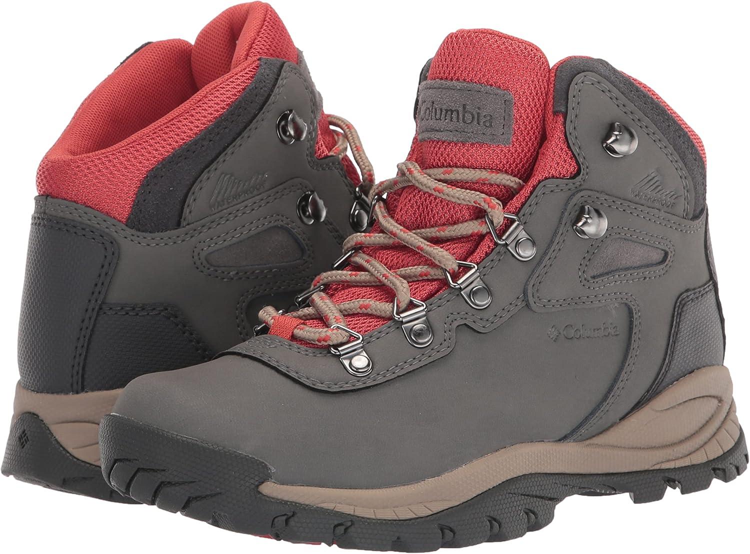 imageColumbia Womens Newton Ridge Plus Waterproof Amped Hiking BootCharcoalScorched Coral