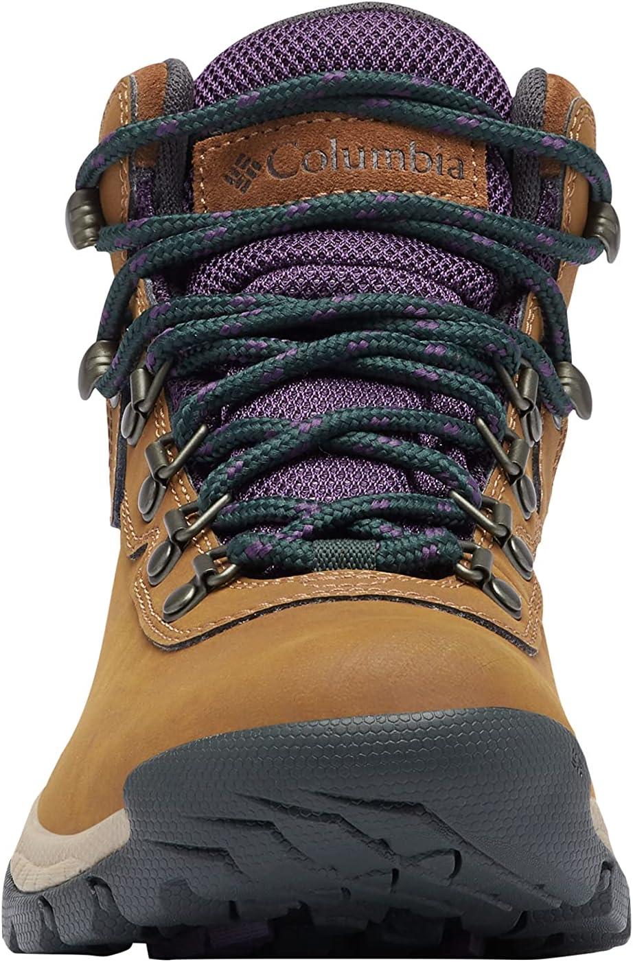 imageColumbia Womens Newton Ridge Plus Waterproof Amped Hiking BootLight BrownCyber Purple