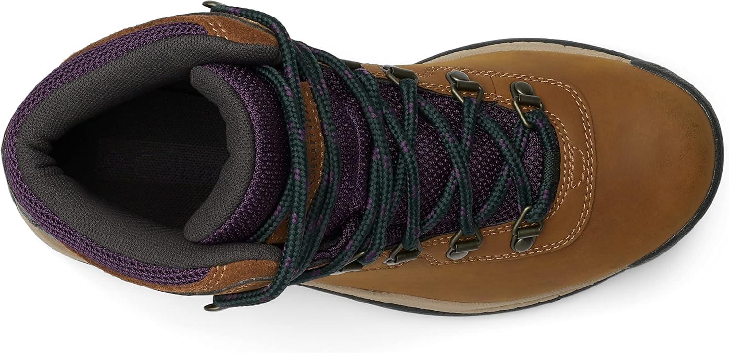 imageColumbia Womens Newton Ridge Plus Waterproof Amped Hiking BootLight BrownCyber Purple