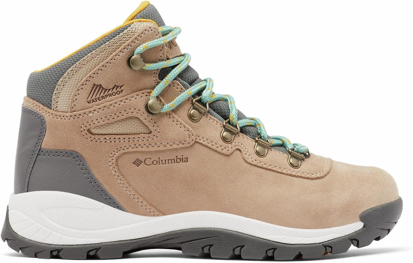 imageColumbia Womens Newton Ridge Plus Waterproof Amped Hiking BootOxford TanDusty Green