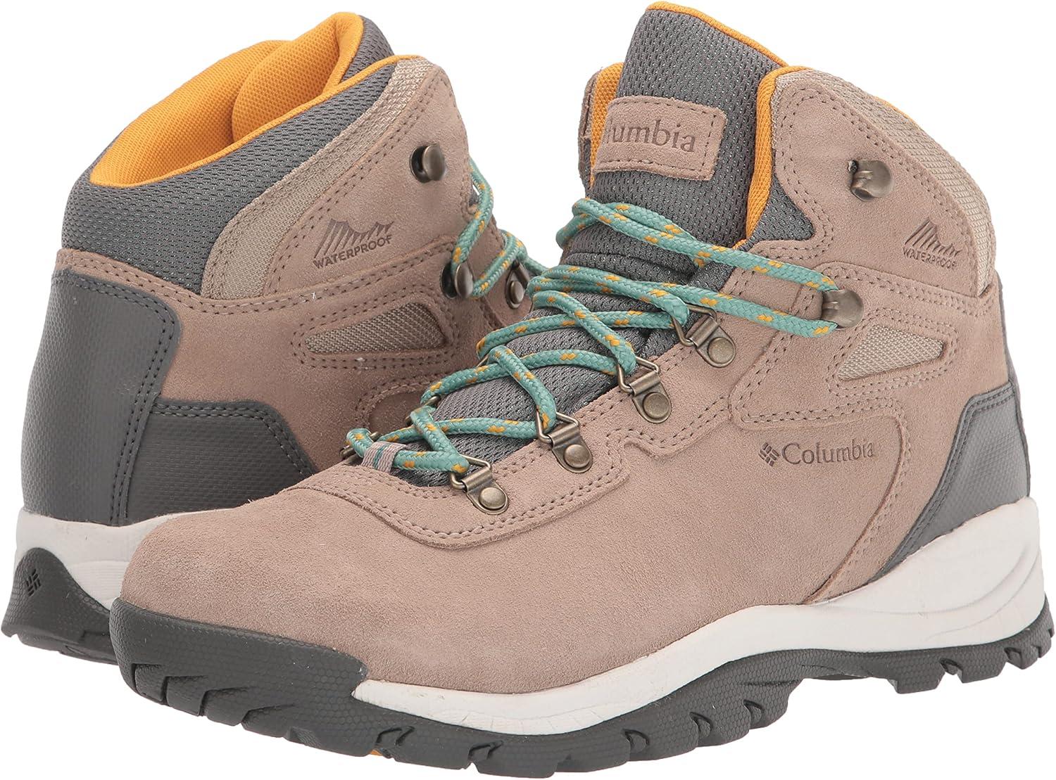 imageColumbia Womens Newton Ridge Plus Waterproof Amped Hiking BootOxford TanDusty Green