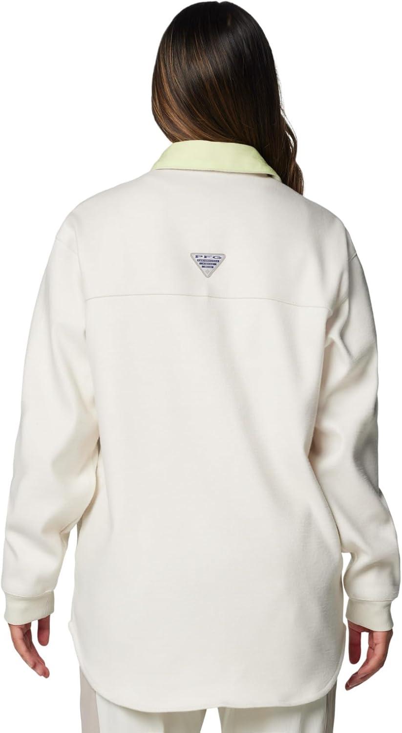 imageColumbia Womens PFG Open Water Shirt JacketStoneSpring Yellow