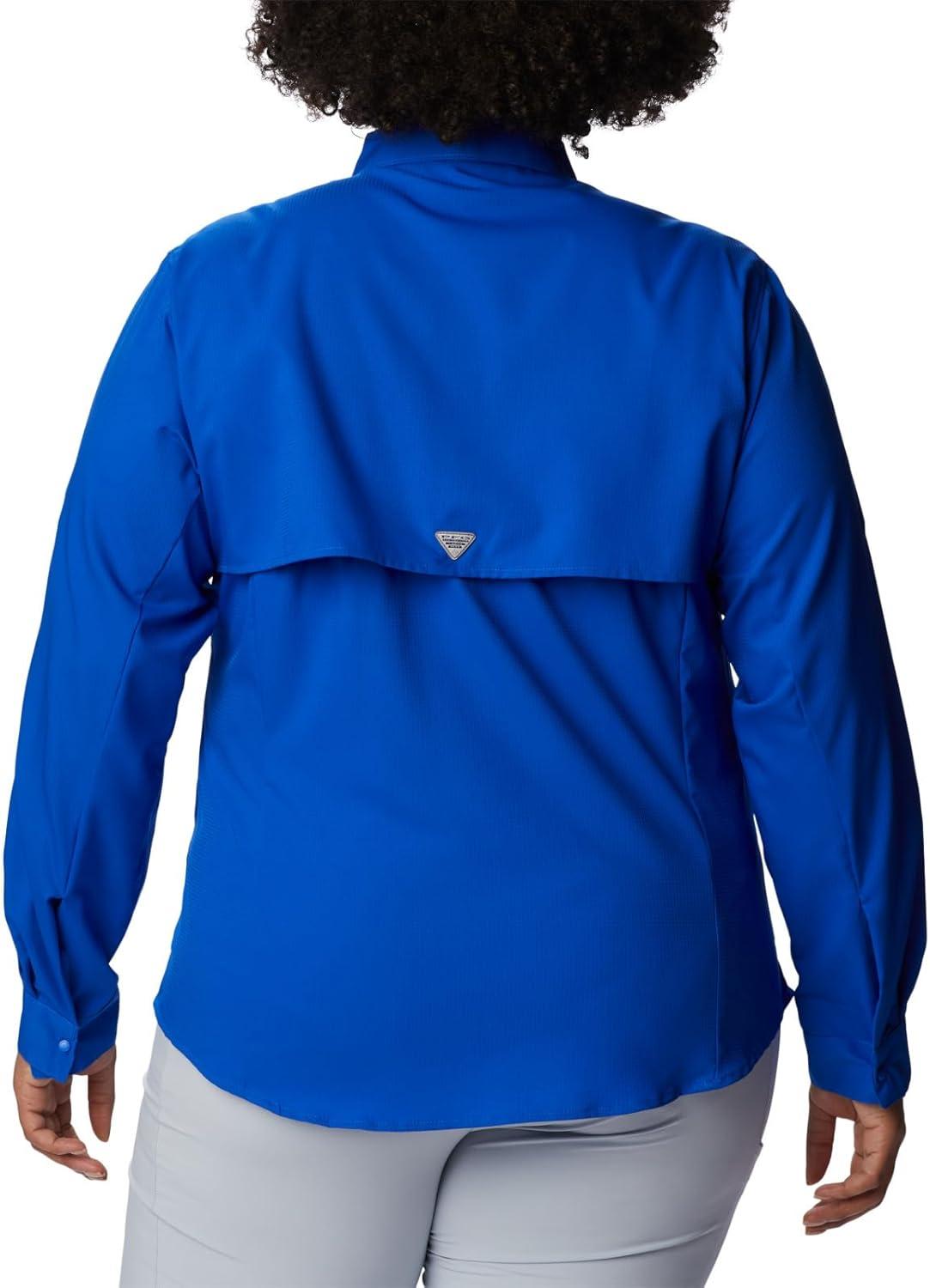 imageColumbia Womens PFG Tamiami II UPF 40 Long Sleeve Fishing ShirtBlue Macaw