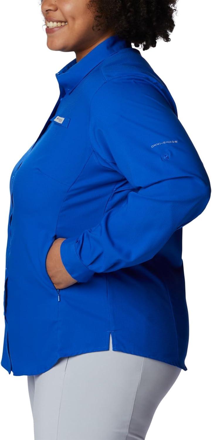imageColumbia Womens PFG Tamiami II UPF 40 Long Sleeve Fishing ShirtBlue Macaw
