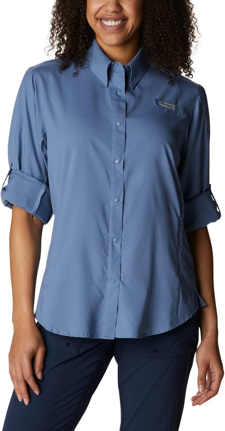 imageColumbia Womens PFG Tamiami II UPF 40 Long Sleeve Fishing ShirtBluestone