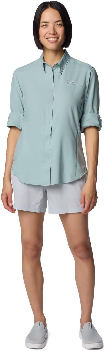 imageColumbia Womens PFG Tamiami II UPF 40 Long Sleeve Fishing ShirtCrushed Blue