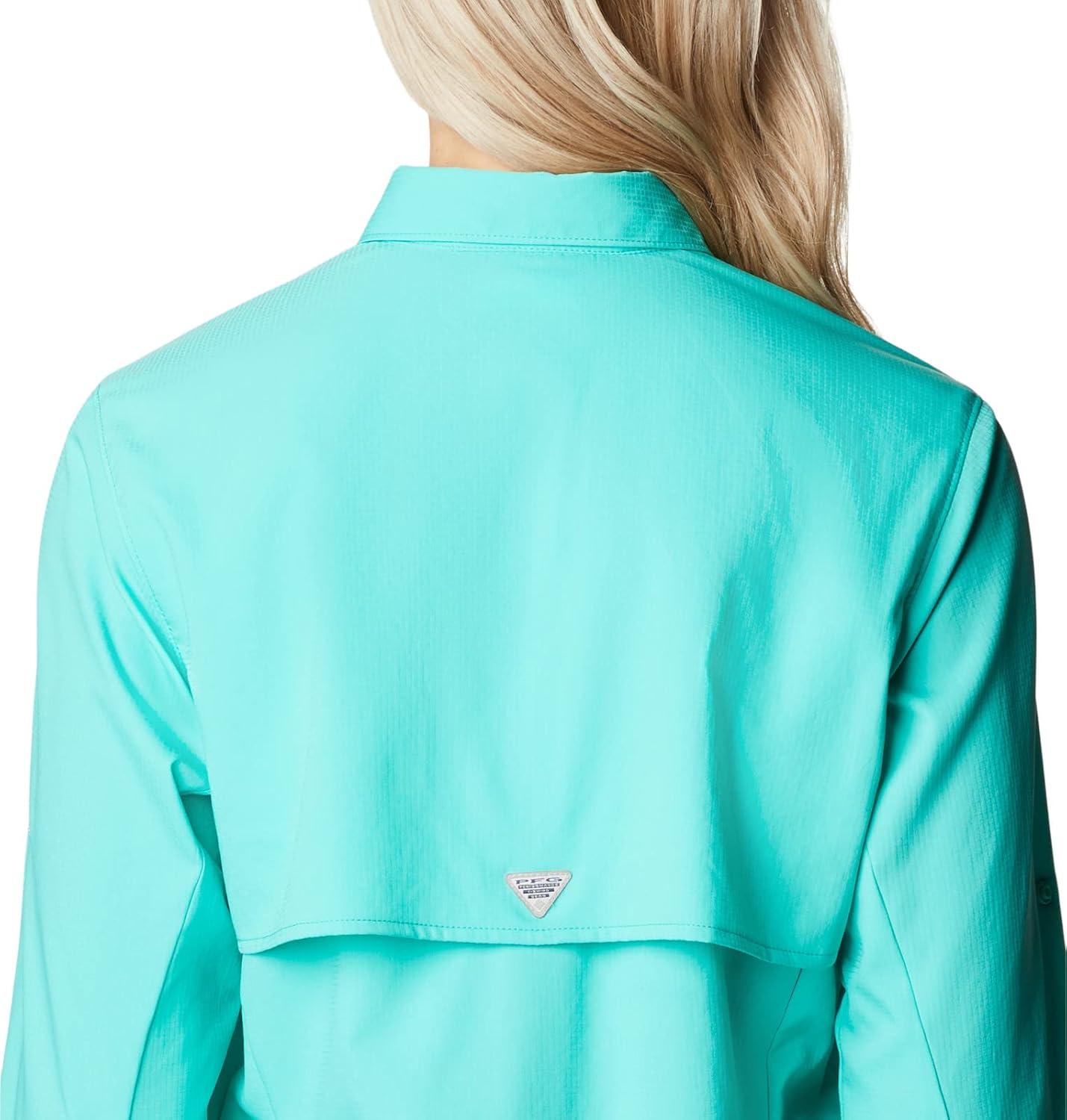 imageColumbia Womens PFG Tamiami II UPF 40 Long Sleeve Fishing ShirtElectric Turquoise