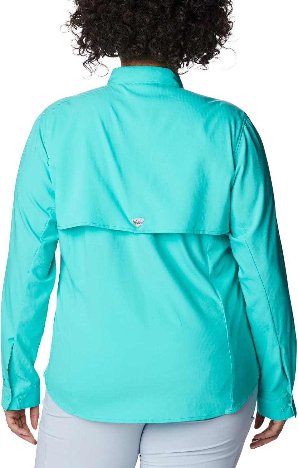 imageColumbia Womens PFG Tamiami II UPF 40 Long Sleeve Fishing ShirtElectric Turquoise