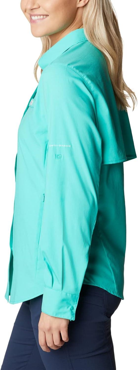 imageColumbia Womens PFG Tamiami II UPF 40 Long Sleeve Fishing ShirtElectric Turquoise