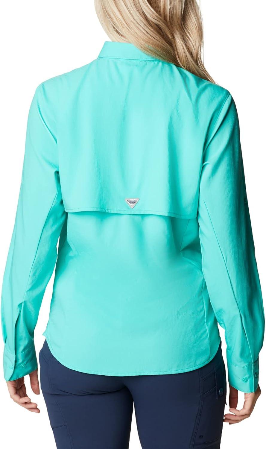 imageColumbia Womens PFG Tamiami II UPF 40 Long Sleeve Fishing ShirtElectric Turquoise
