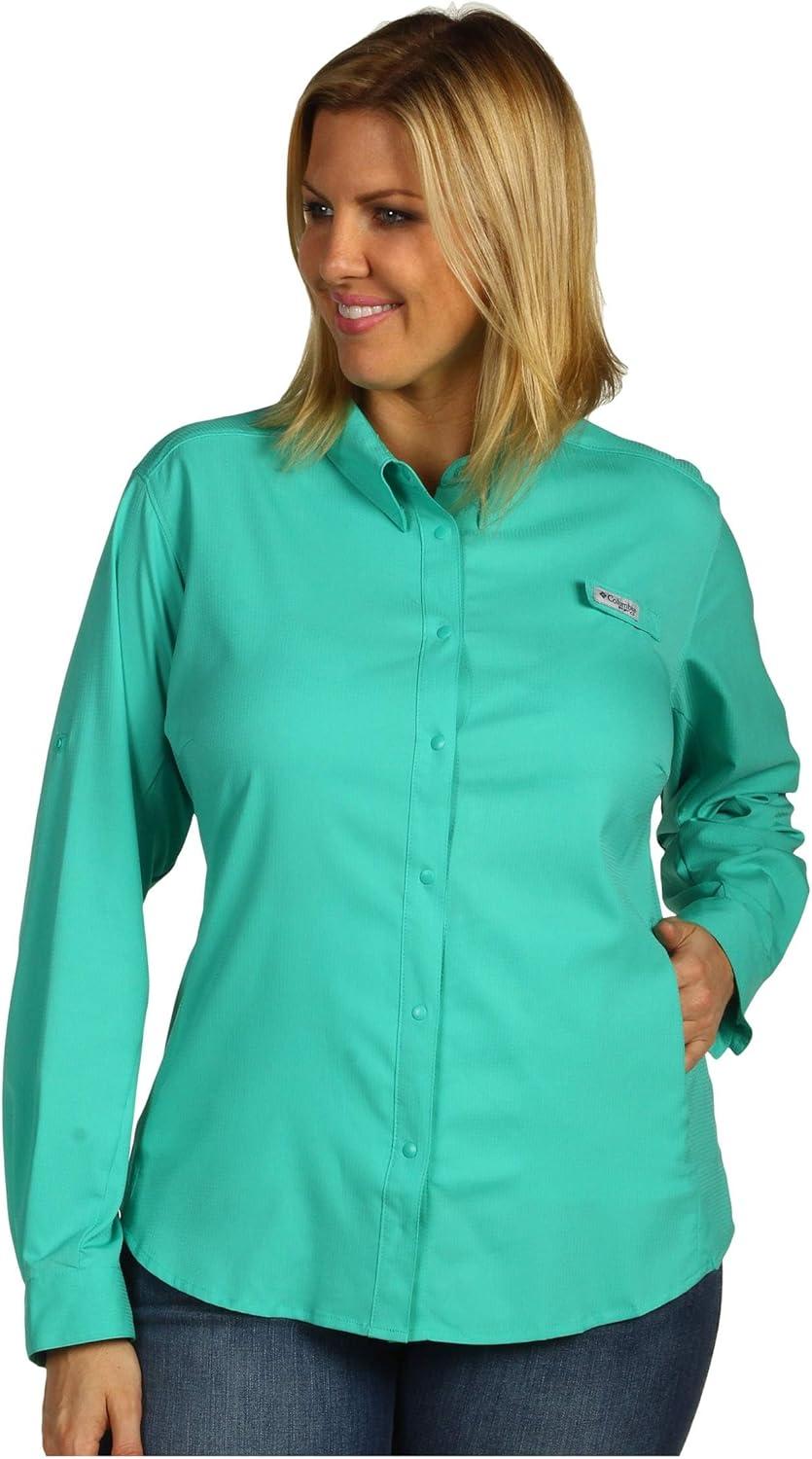 imageColumbia Womens PFG Tamiami II UPF 40 Long Sleeve Fishing ShirtGlaze Green