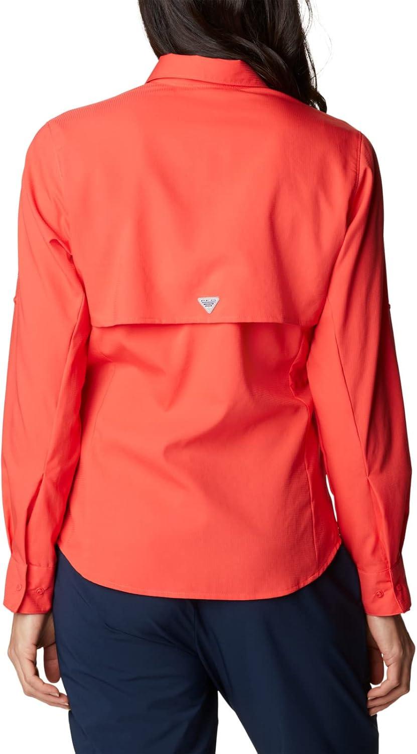 imageColumbia Womens PFG Tamiami II UPF 40 Long Sleeve Fishing ShirtRed Hibiscus