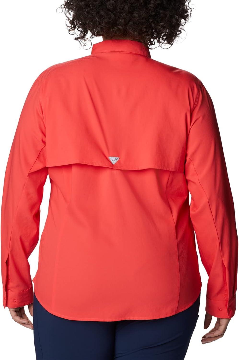 imageColumbia Womens PFG Tamiami II UPF 40 Long Sleeve Fishing ShirtRed Hibiscus