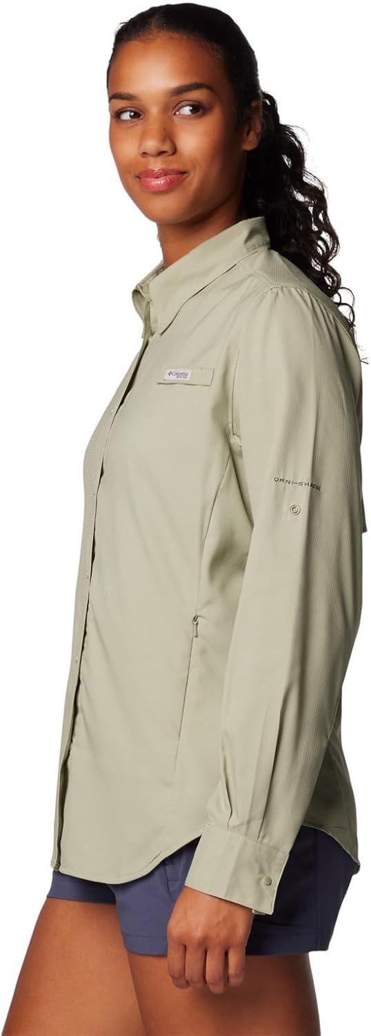 imageColumbia Womens PFG Tamiami II UPF 40 Long Sleeve Fishing ShirtSafari