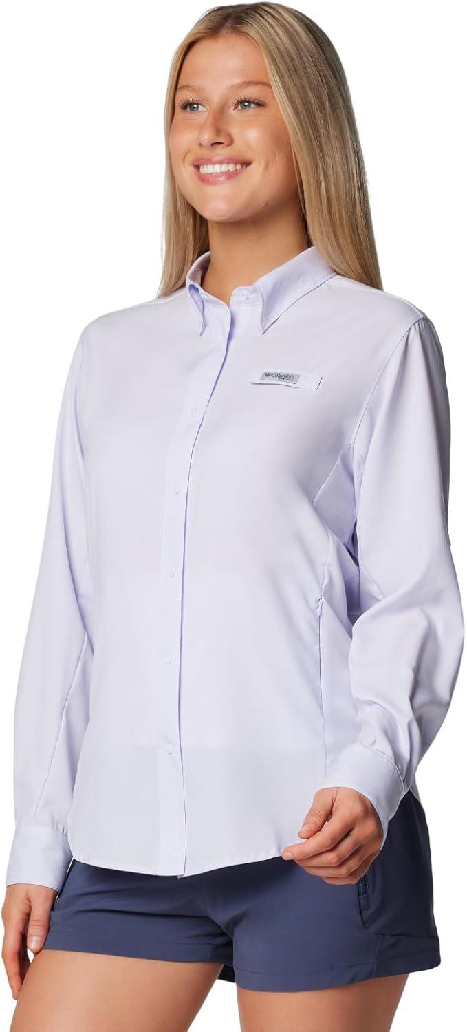 imageColumbia Womens PFG Tamiami II UPF 40 Long Sleeve Fishing ShirtSnowdrift