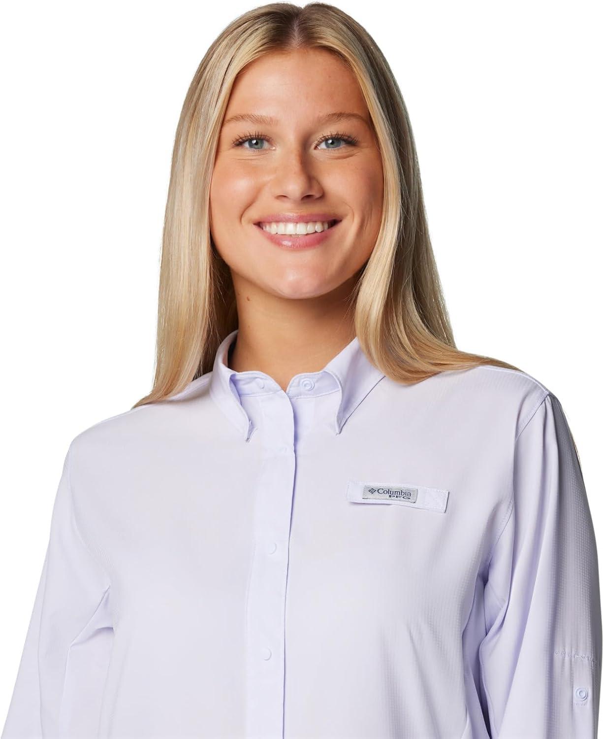 imageColumbia Womens PFG Tamiami II UPF 40 Long Sleeve Fishing ShirtSnowdrift
