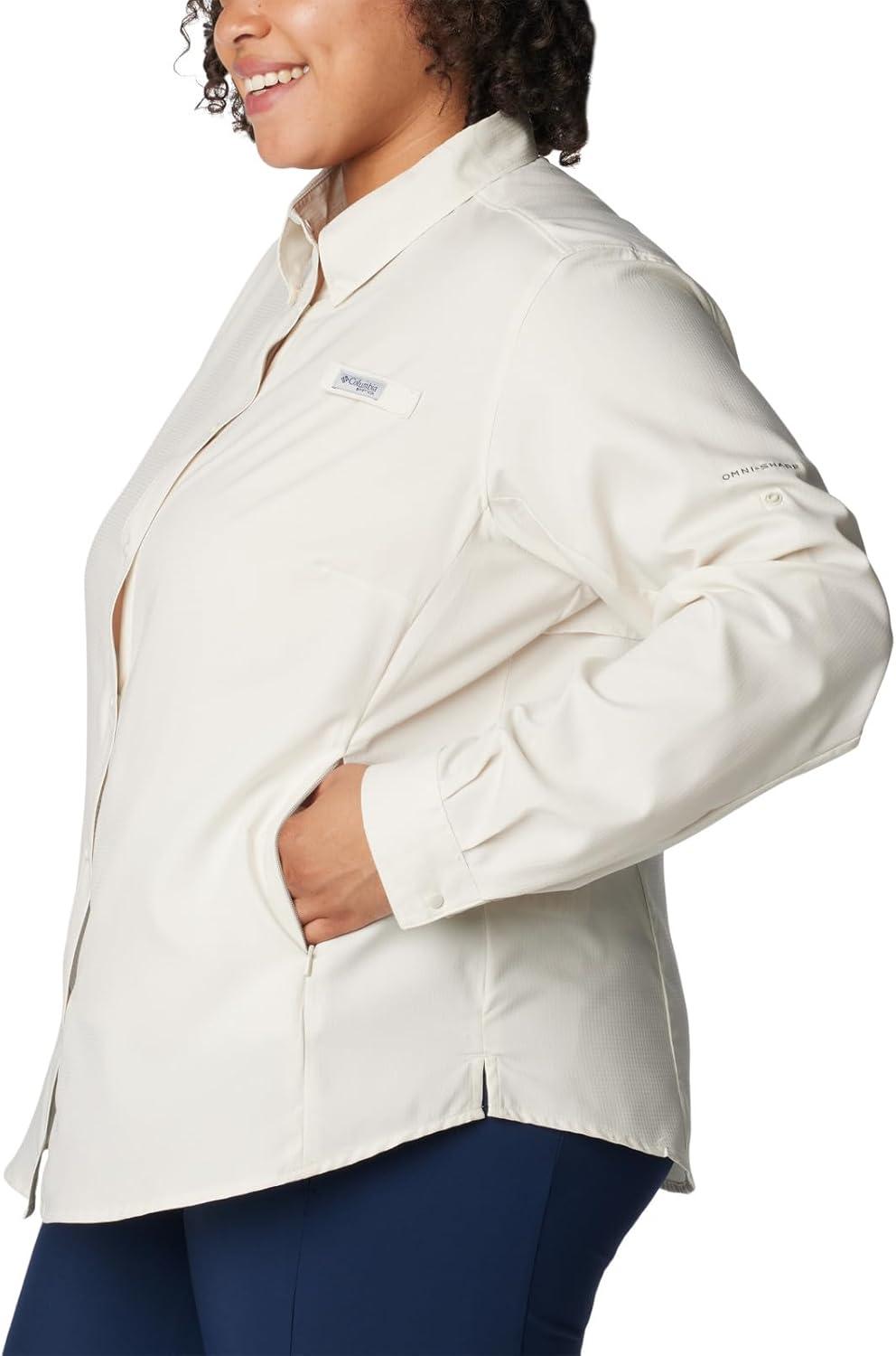 imageColumbia Womens PFG Tamiami II UPF 40 Long Sleeve Fishing ShirtStone