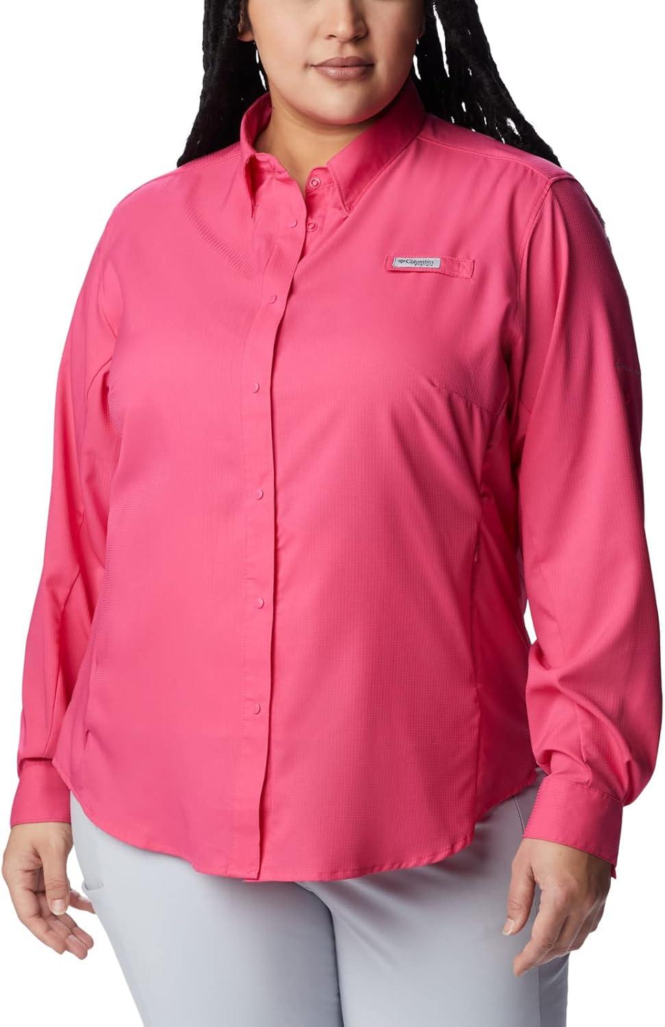 imageColumbia Womens PFG Tamiami II UPF 40 Long Sleeve Fishing ShirtUltra Pink