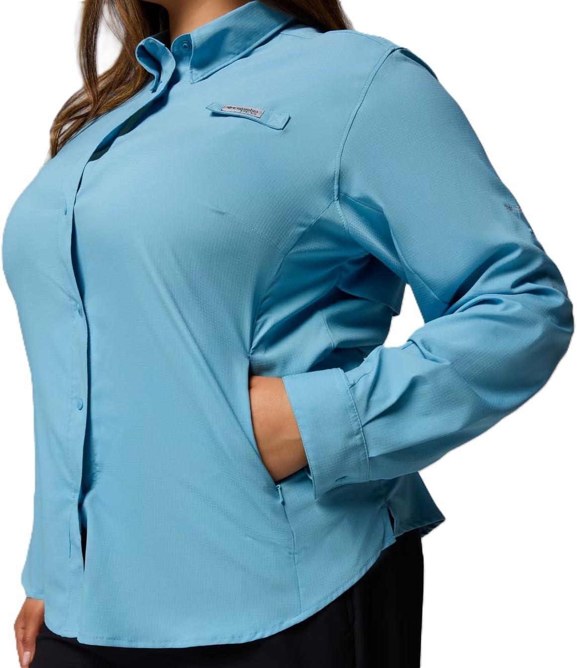 imageColumbia Womens PFG Tamiami II UPF 40 Long Sleeve Fishing ShirtVintage Blue