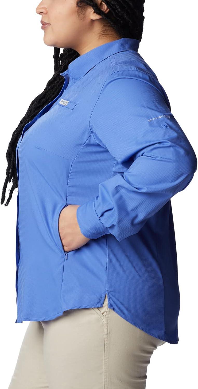 imageColumbia Womens PFG Tamiami II UPF 40 Long Sleeve Fishing ShirtViolet Sea