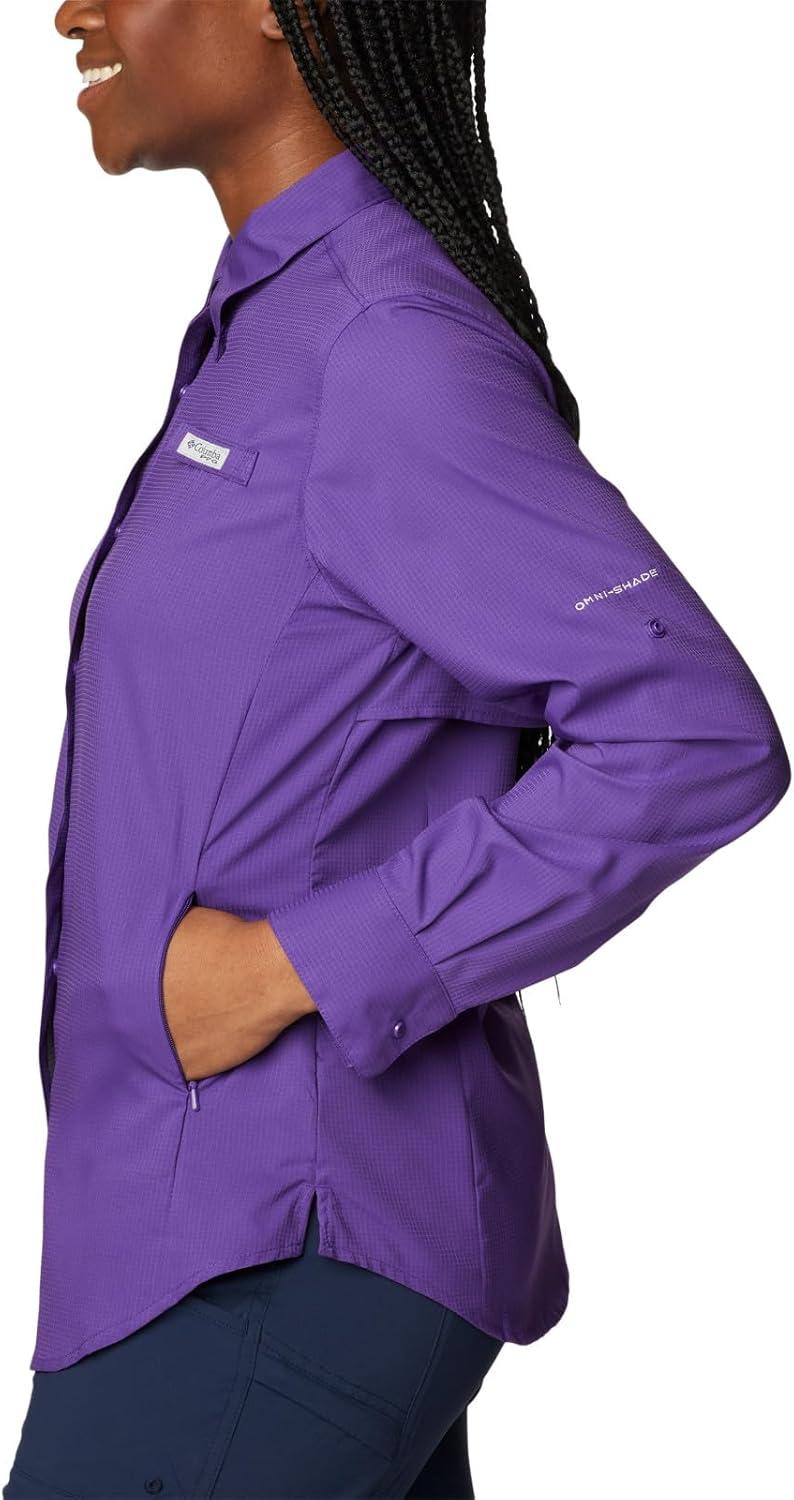 imageColumbia Womens PFG Tamiami II UPF 40 Long Sleeve Fishing ShirtVivid Purple