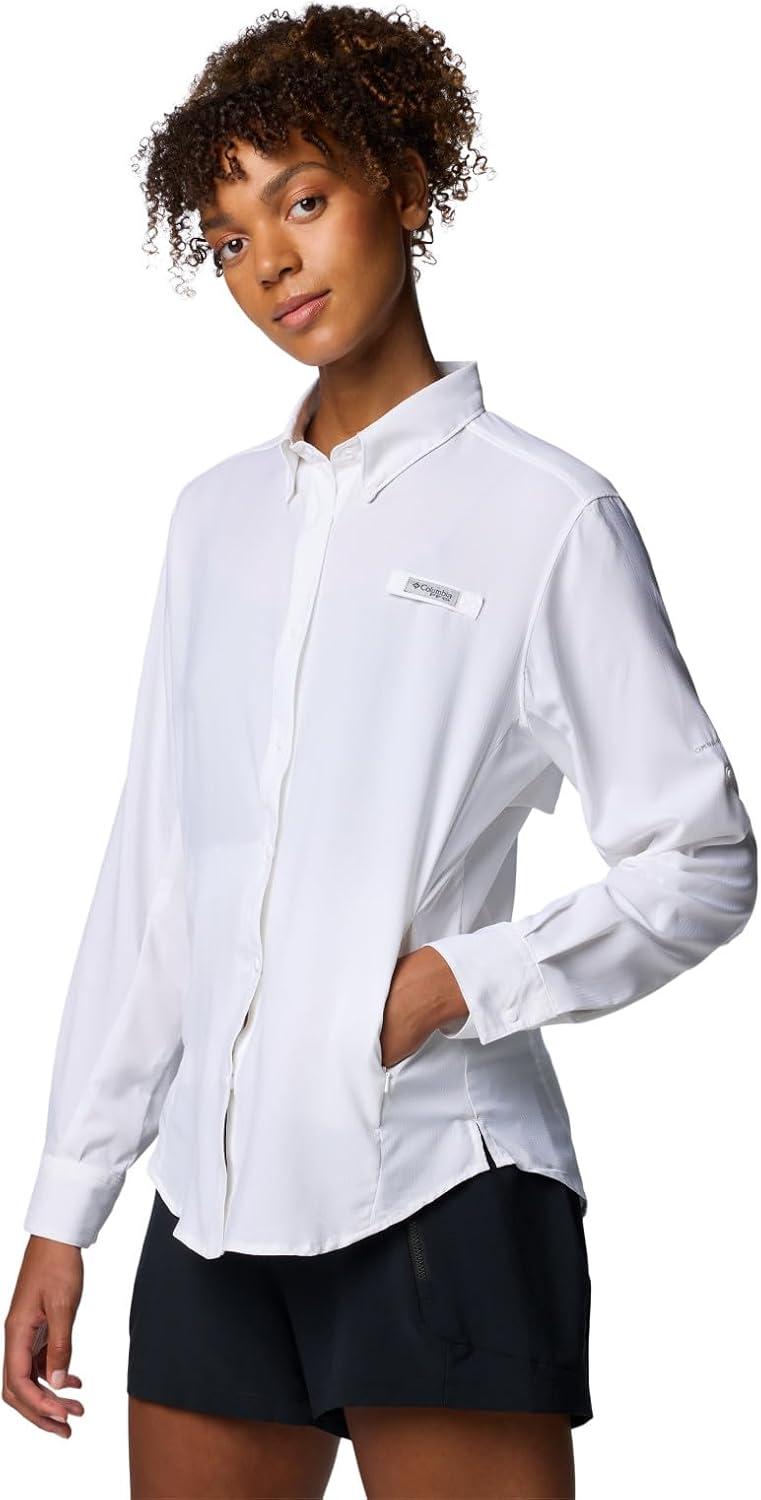 imageColumbia Womens PFG Tamiami II UPF 40 Long Sleeve Fishing ShirtWhite