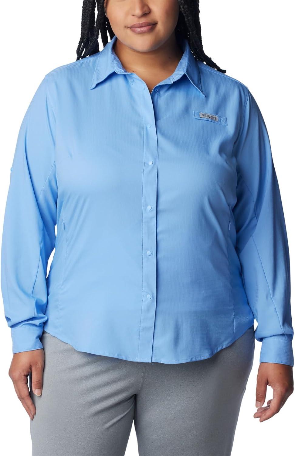 imageColumbia Womens PFG Tamiami II UPF 40 Long Sleeve Fishing ShirtWhite Cap