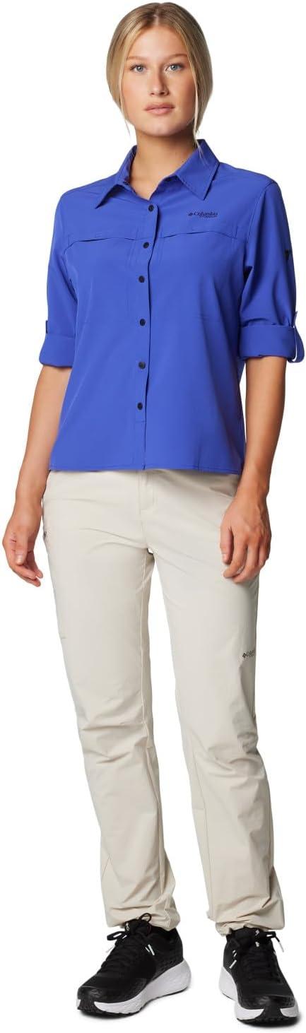 imageColumbia Womens Summit Valley Woven Long Sleeve ShirtClematis Blue