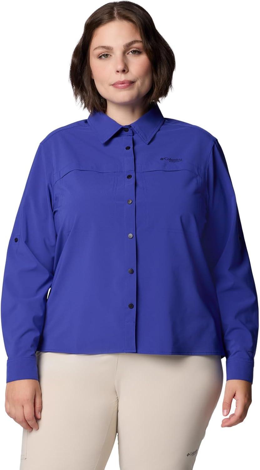 imageColumbia Womens Summit Valley Woven Long Sleeve ShirtClematis Blue