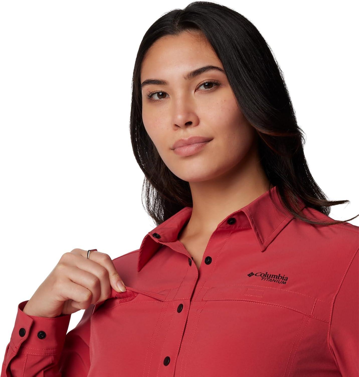 imageColumbia Womens Summit Valley Woven Long Sleeve ShirtDaredevil