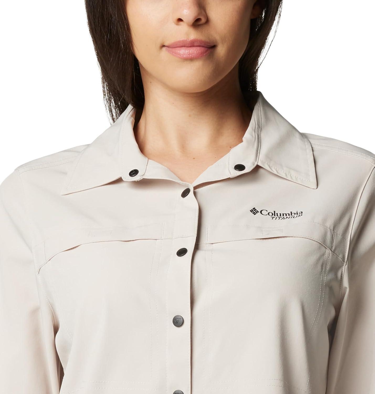 imageColumbia Womens Summit Valley Woven Long Sleeve ShirtDark Stone