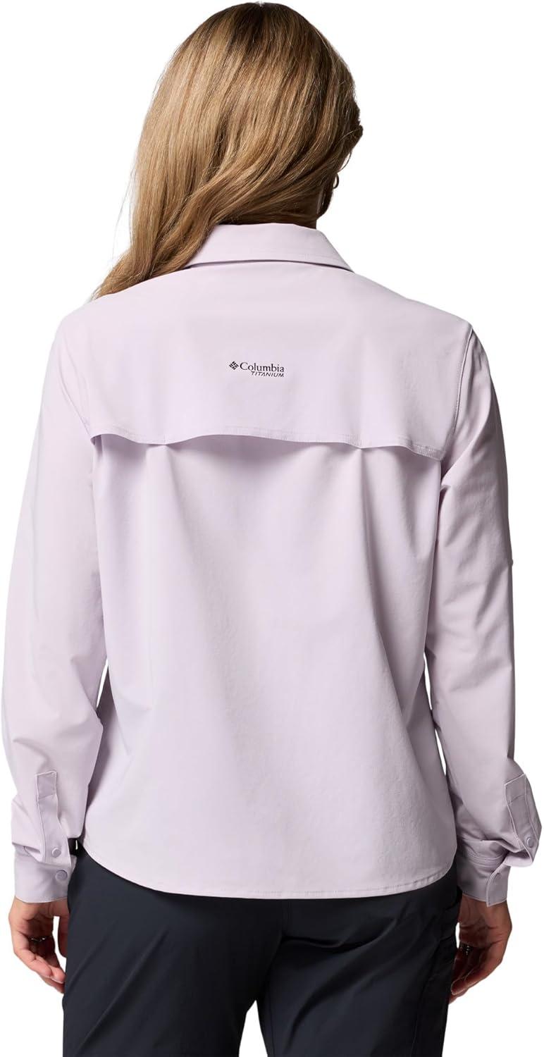 imageColumbia Womens Summit Valley Woven Long Sleeve ShirtLavender Pearl