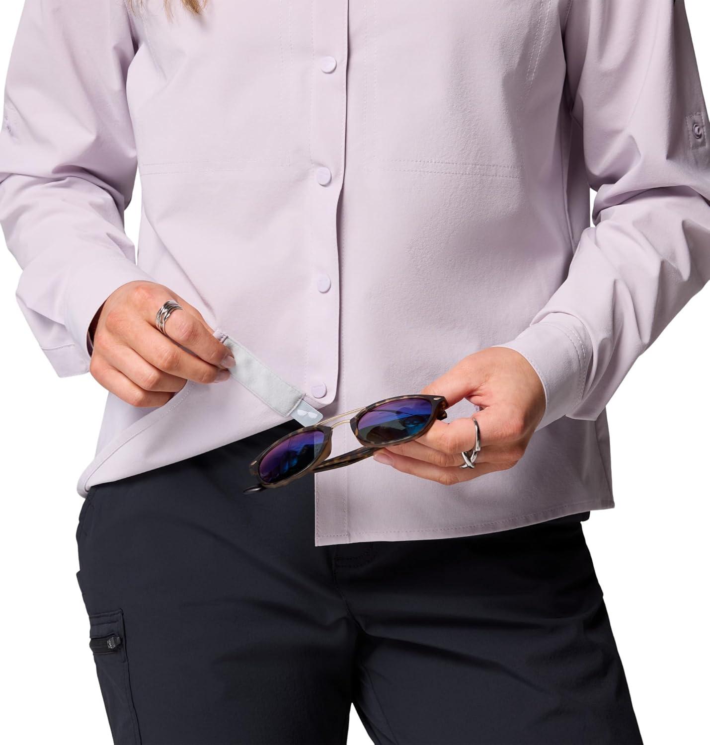 imageColumbia Womens Summit Valley Woven Long Sleeve ShirtLavender Pearl