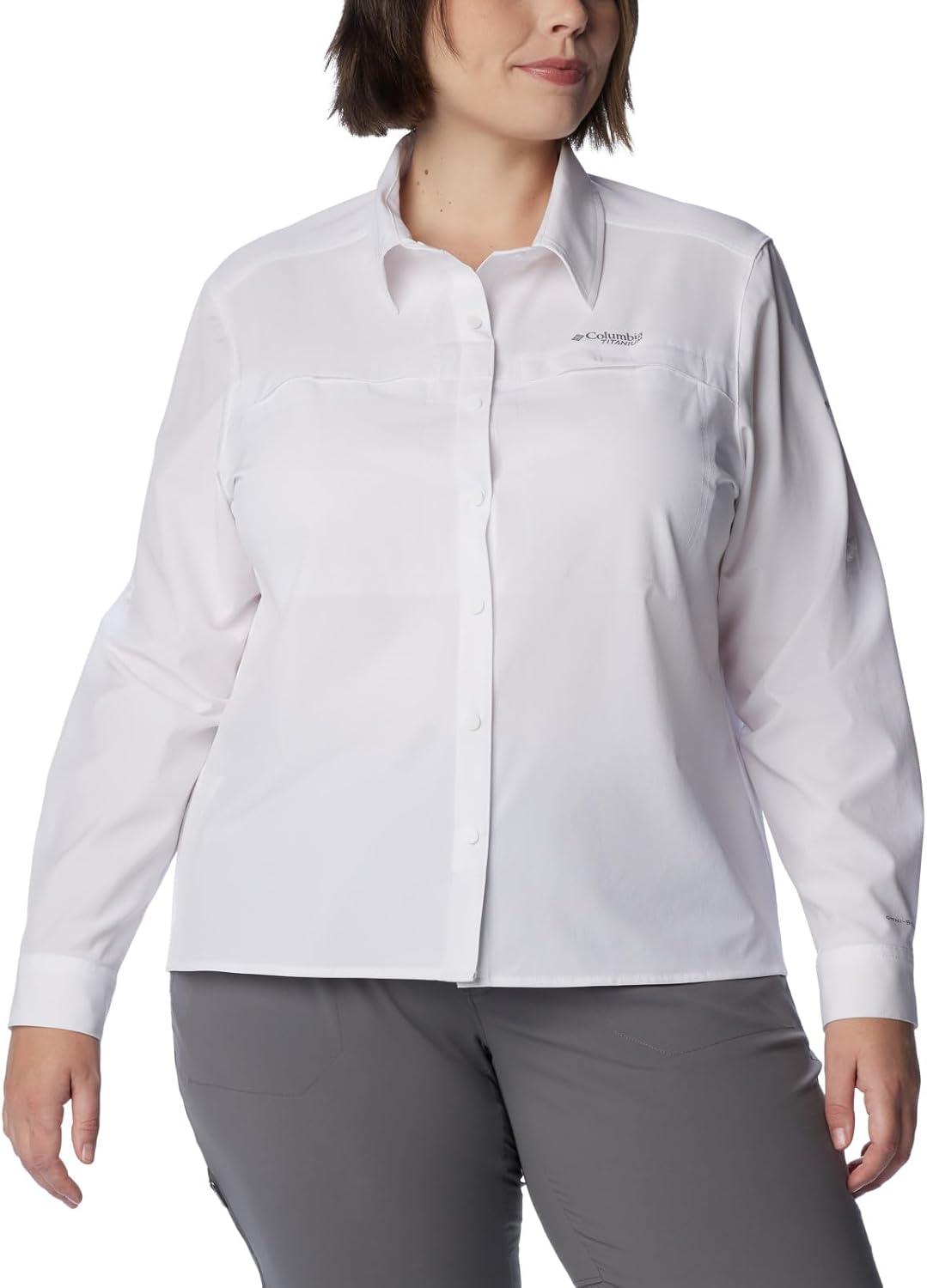 imageColumbia Womens Summit Valley Woven Long Sleeve ShirtWhite