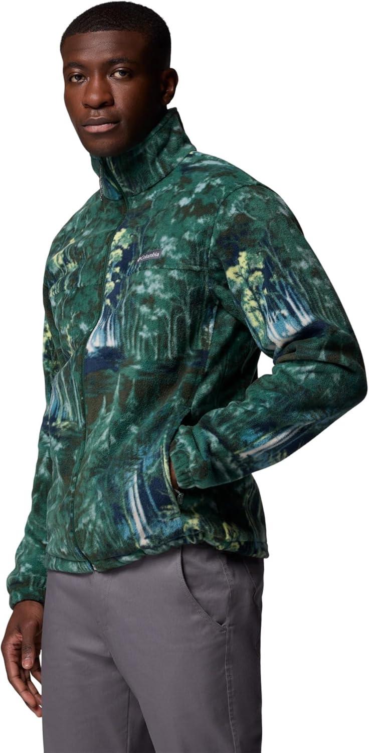 imageColumbia mens Steens Mountain Printed JacketRain Forest Deschutestrees