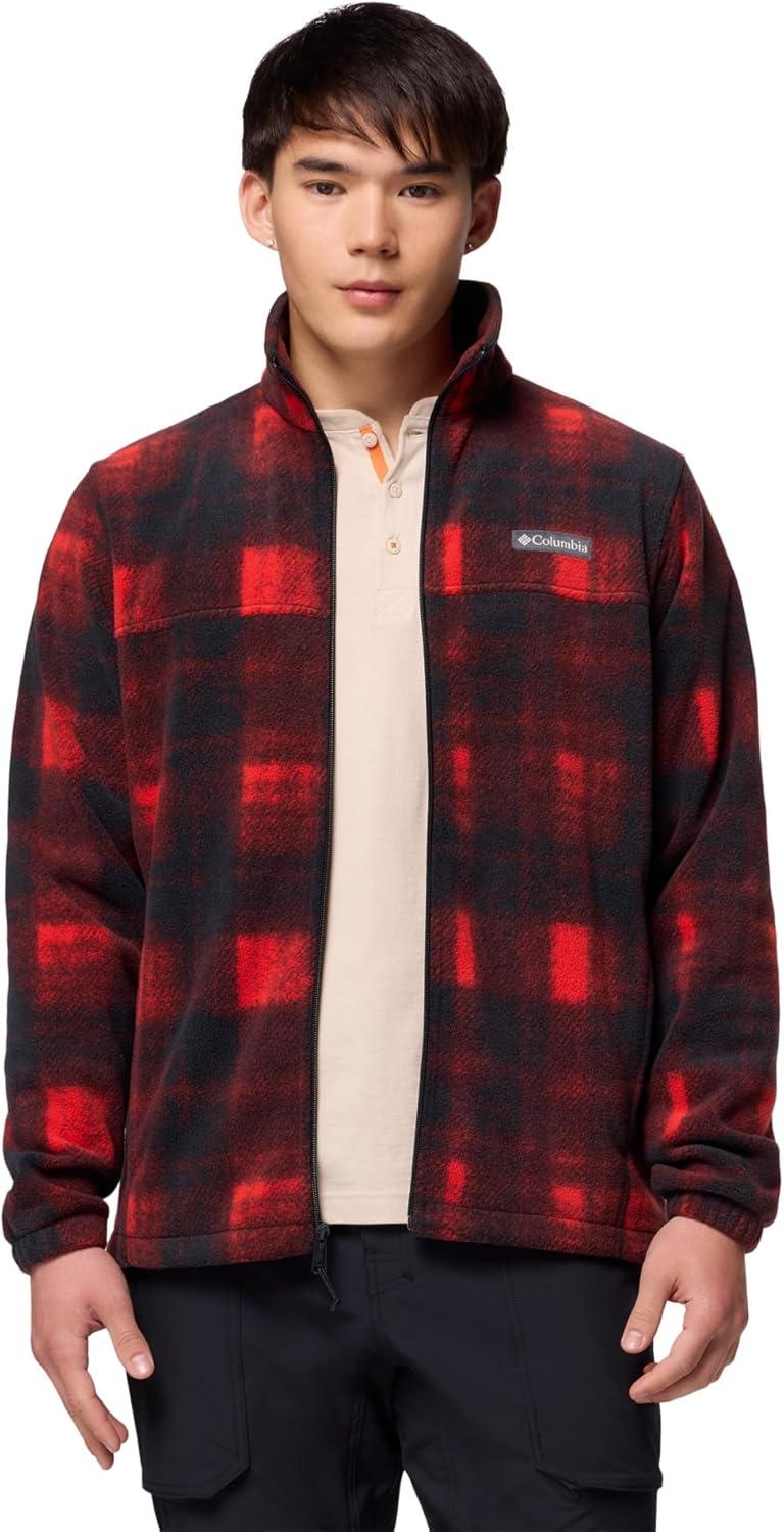 imageColumbia mens Steens Mountain Printed JacketSail Red Omblur
