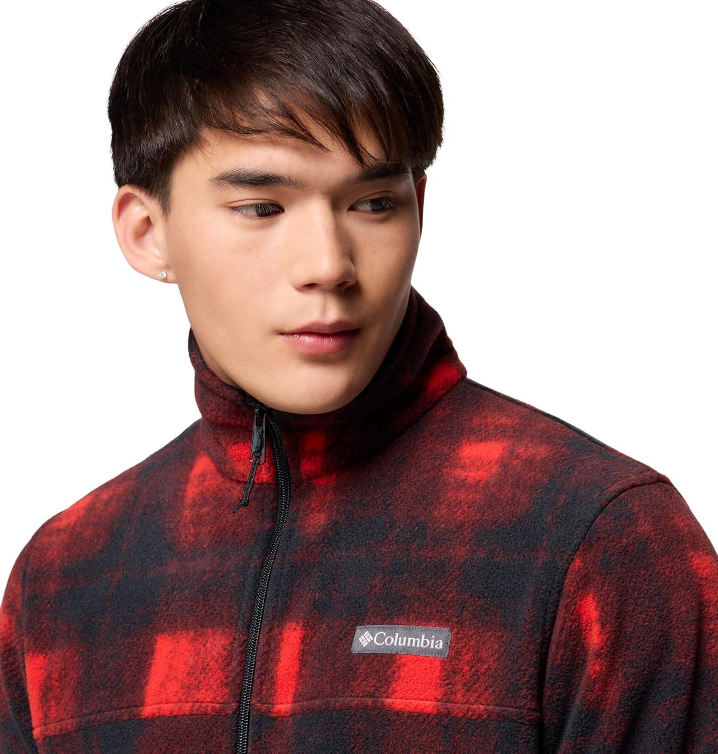 imageColumbia mens Steens Mountain Printed JacketSail Red Omblur