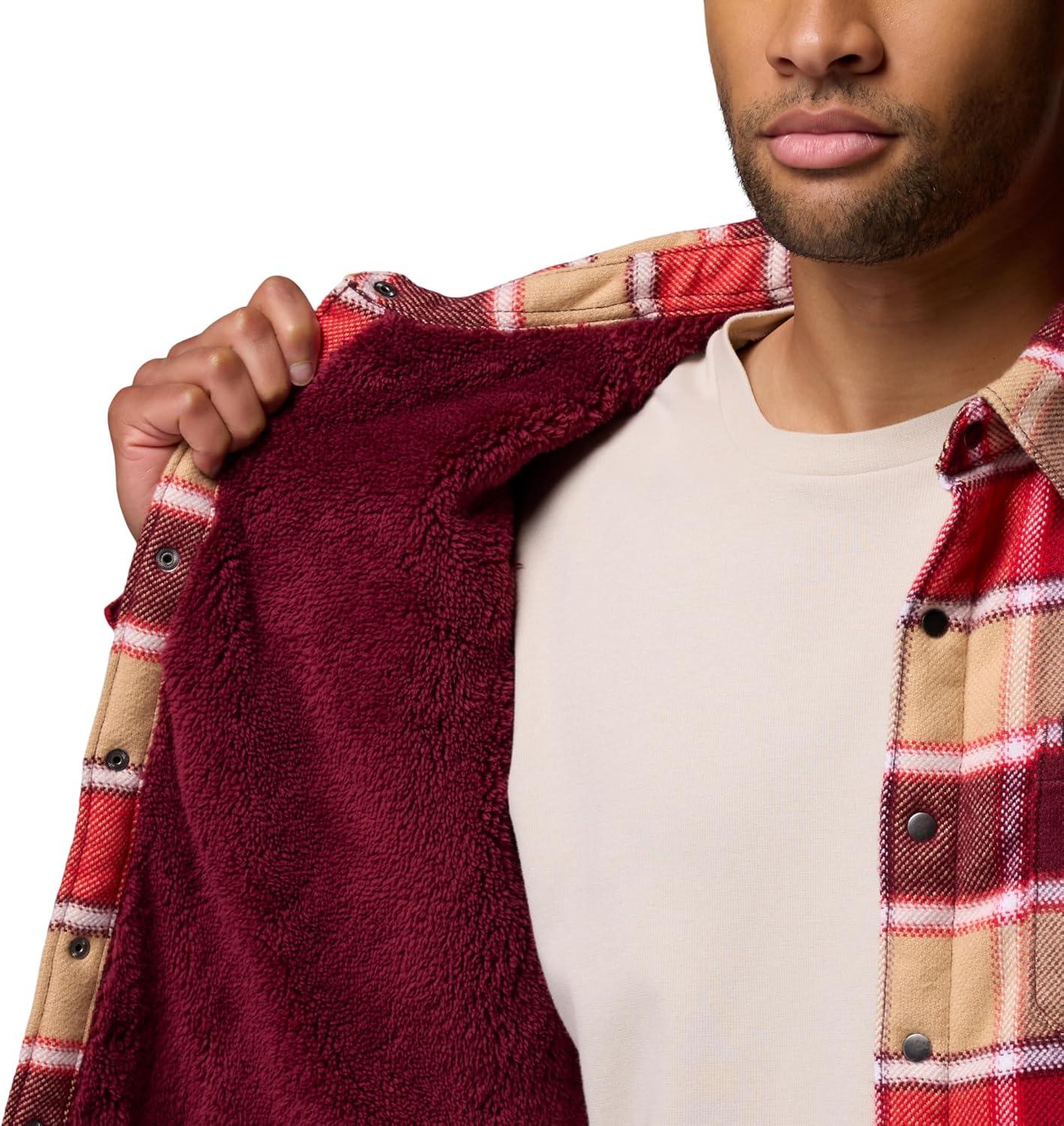 imageColumbia mens Windward II Shirt JacketRich Wine Trapper Windowpane