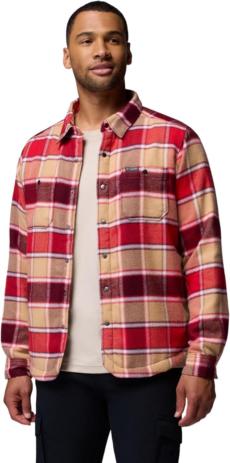 imageColumbia mens Windward II Shirt JacketRich Wine Trapper Windowpane
