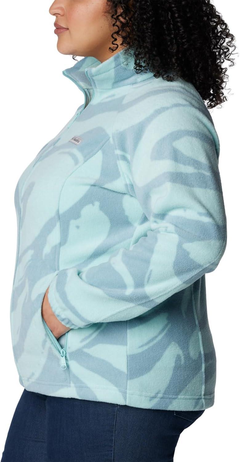 imageColumbia womens Benton Springs Printed Full ZipAqua Haze Snowdrifts Tonal