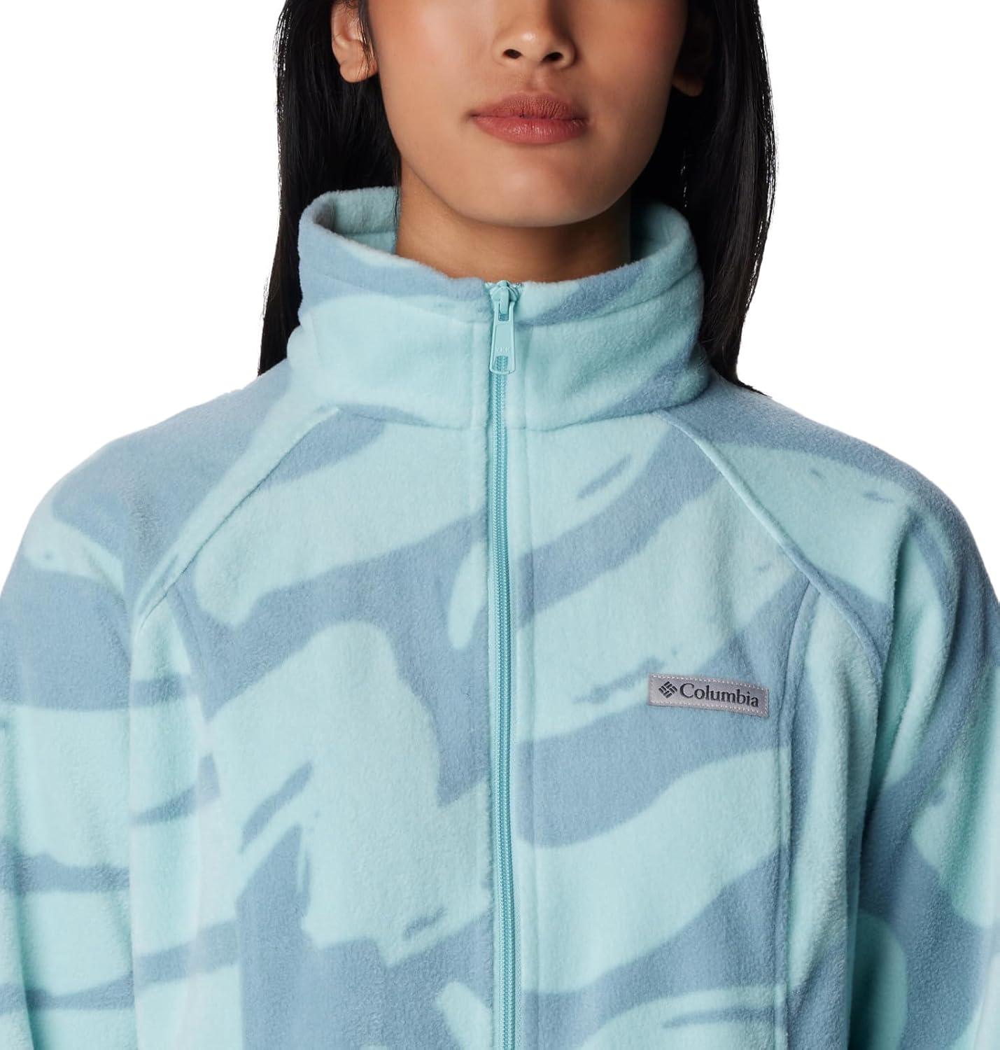 imageColumbia womens Benton Springs Printed Full ZipAqua Haze Snowdrifts Tonal