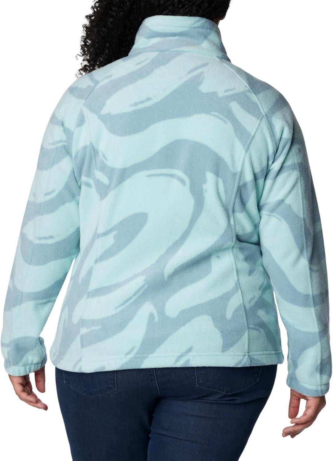 imageColumbia womens Benton Springs Printed Full ZipAqua Haze Snowdrifts Tonal