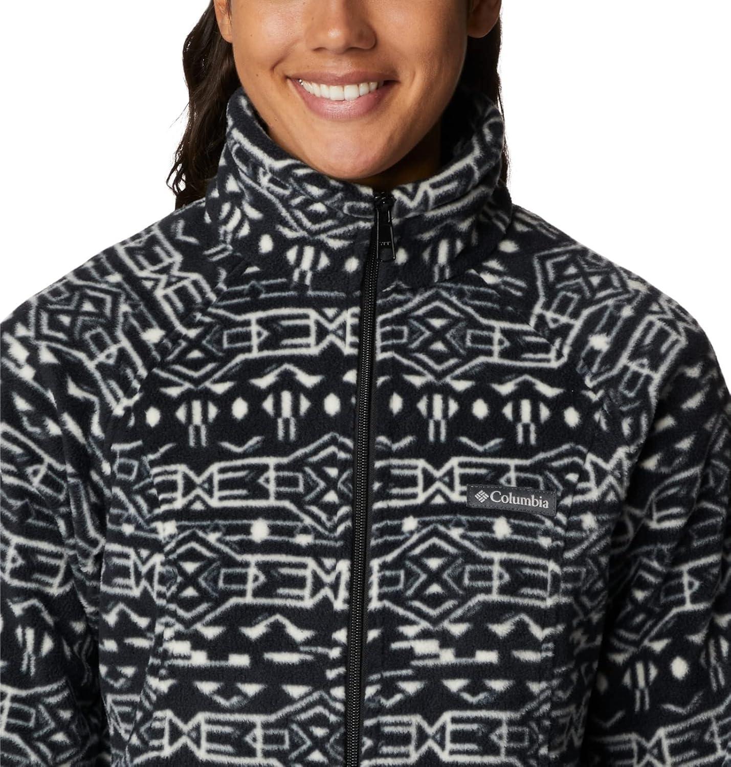 imageColumbia womens Benton Springs Printed Full ZipBlack 80s Stripe
